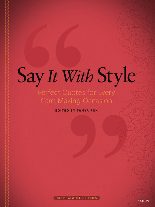 Title details for Say It With Style by Tanya Fox - Available